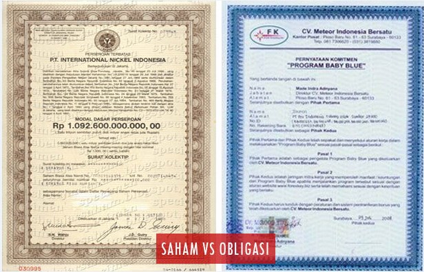 Perbedaan Saham dan Obligasi Secara Umum dan Contohnya