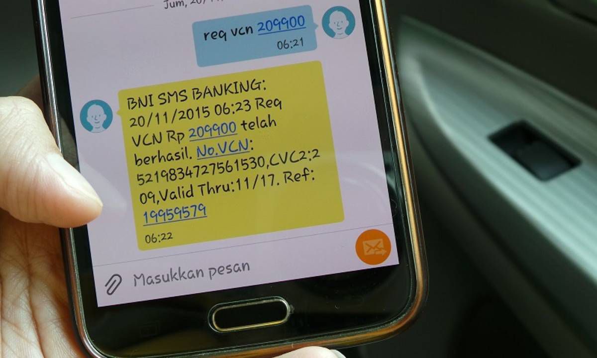 cara transfer via sms banking